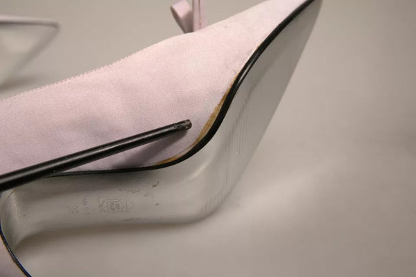 Weiß Leder High Heels Frauen Pumps Schuhe