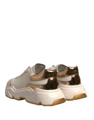 Weiß Gold Daymaster Low Top Turnschuhe Schuhe