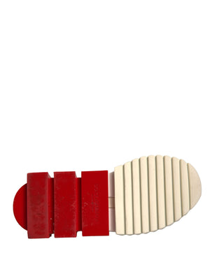 Weiß Rot Low Top Sorrento Turnschuhe Schuhe