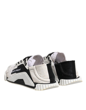 Weiß Schwarz NS1 Low Top Sneakers Schuhe