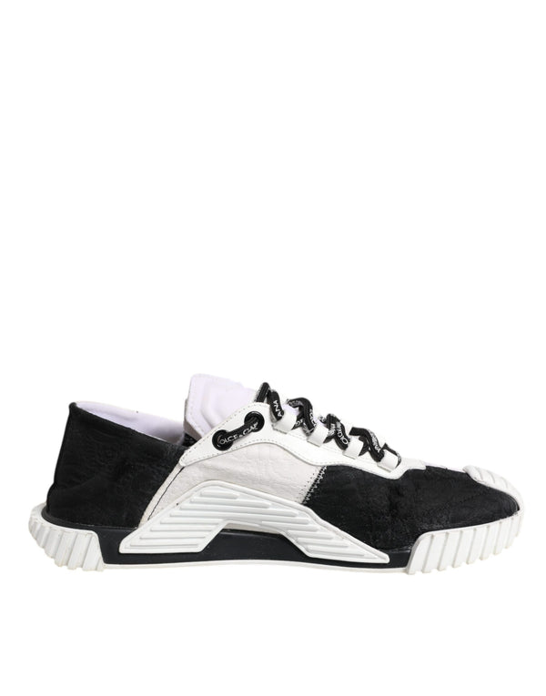Weiß Schwarz NS1 Low Top Sneakers Schuhe