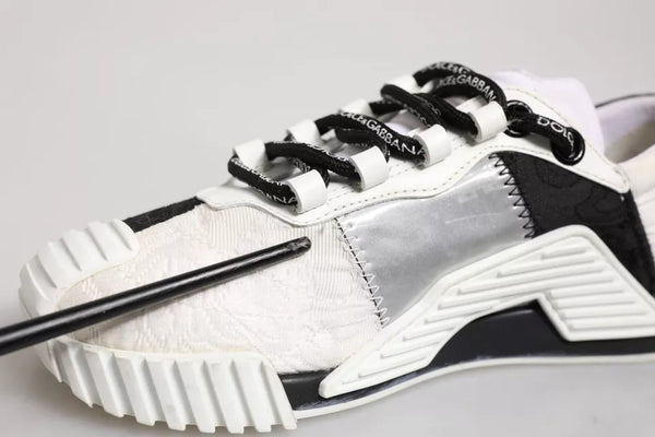 Weiß Schwarz NS1 Low Top Turnschuhe Schuhe