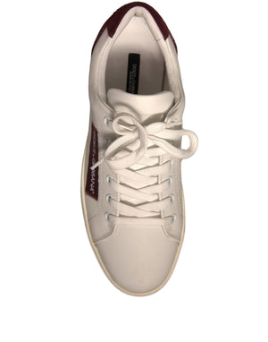 Weiß Wildleder Leder Low Top Turnschuhe Schuhe