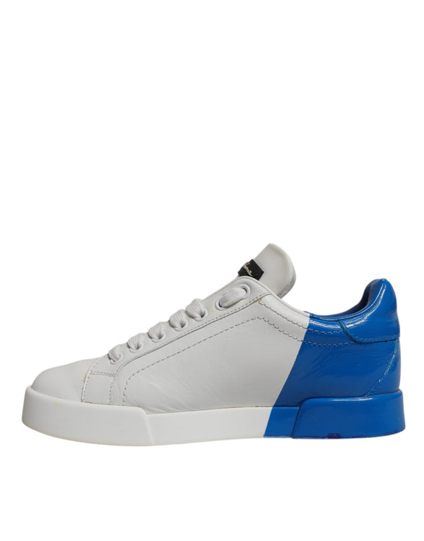 Weiß Blau Logo Portofino Turnschuhe Schuhe