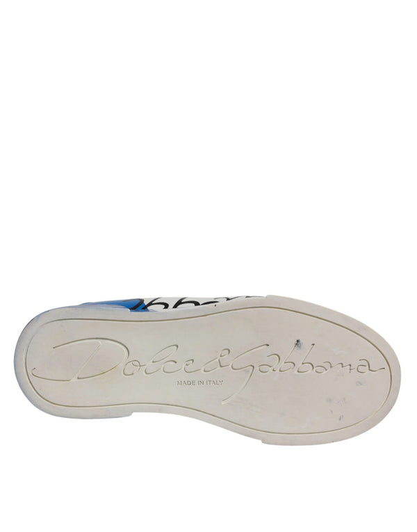 Weiß Blau Logo Portofino Turnschuhe Schuhe