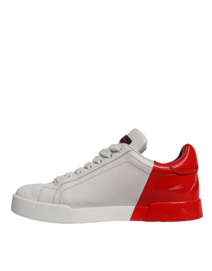 Weiß Rot Logo Portofino Turnschuhe Schuhe