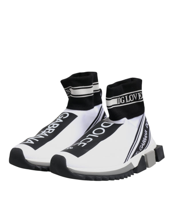 Weiß Schwarz Sorrento Socken Sneakers Schuhe