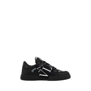 Schwarze VL7N Sneaker aus Leder