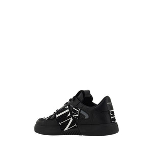 Schwarze VL7N Sneaker aus Leder