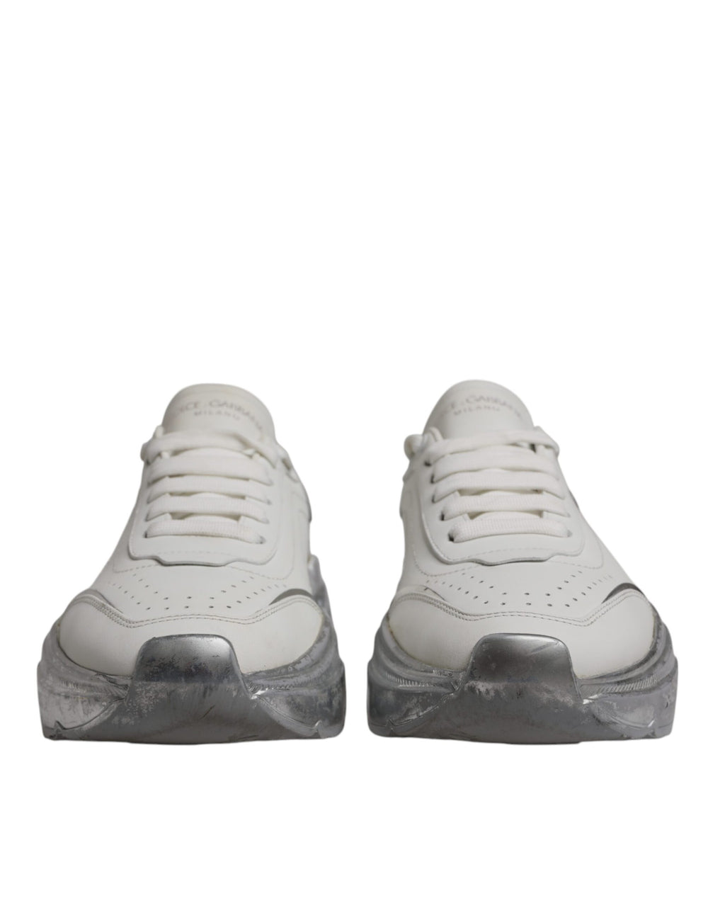 Weiß Silber Daymaster Low Top Sneaker Schuhe