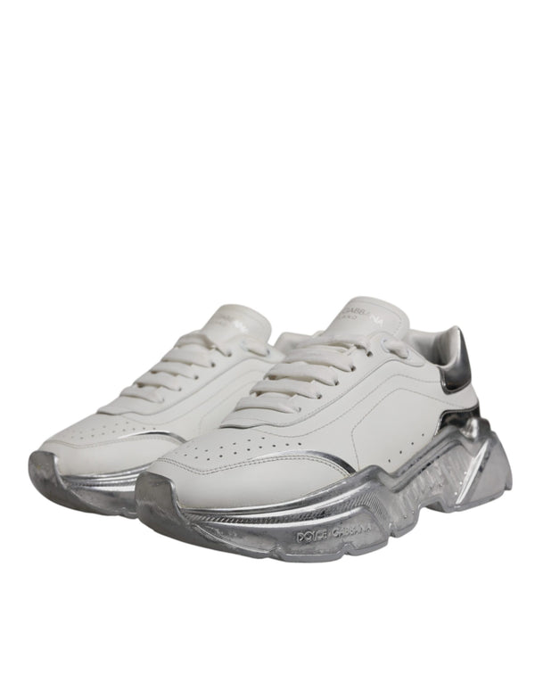 Weiß Silber Daymaster Low Top Sneaker Schuhe