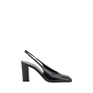 Schwarze Kalbsleder Pumps
