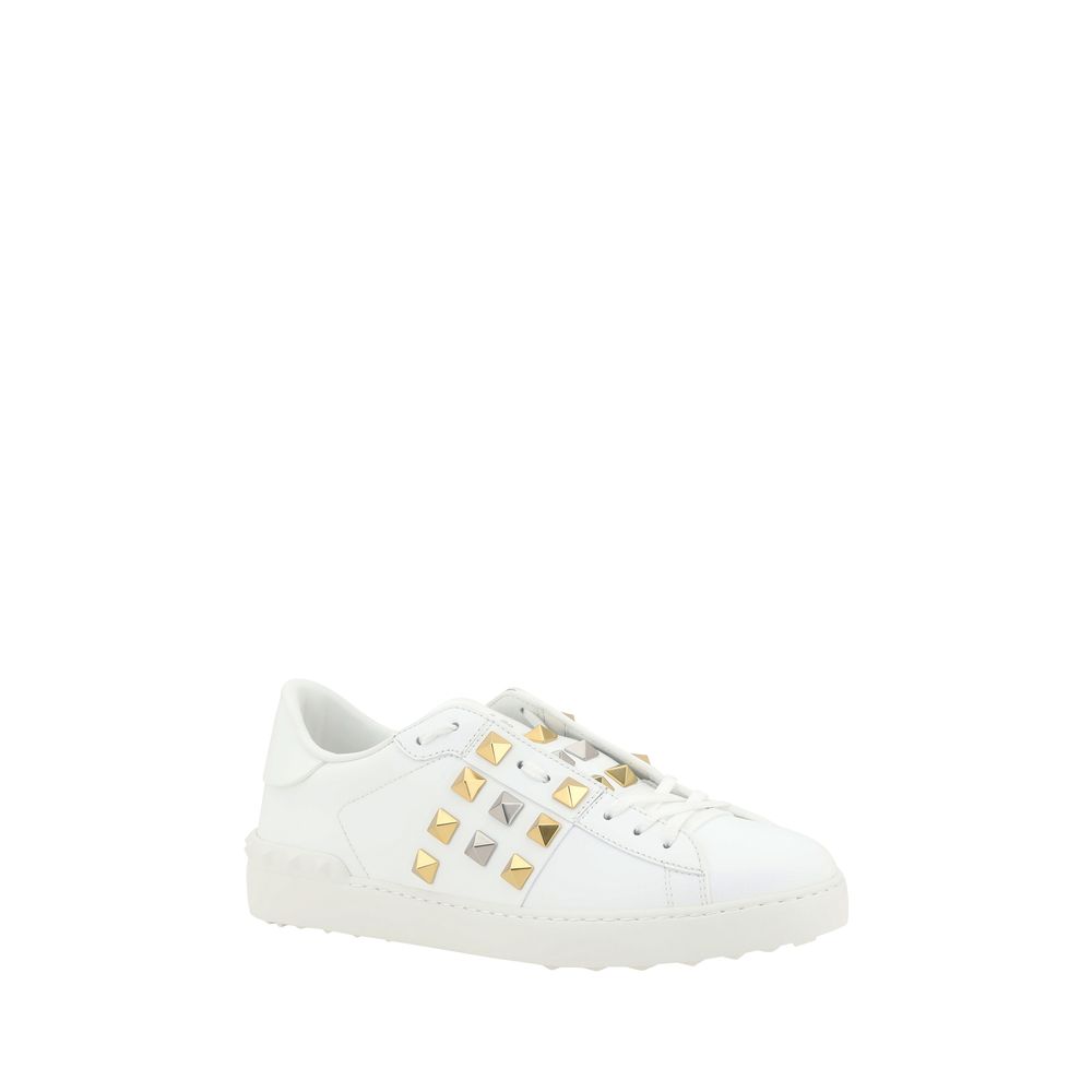 Weiße Kalbshaut Bos Taurus Sneakers mit niedrigem Schaft