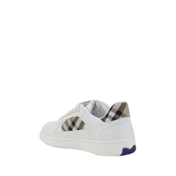 Weiße Kalbshaut Bos Taurus Sneakers mit niedrigem Schaft
