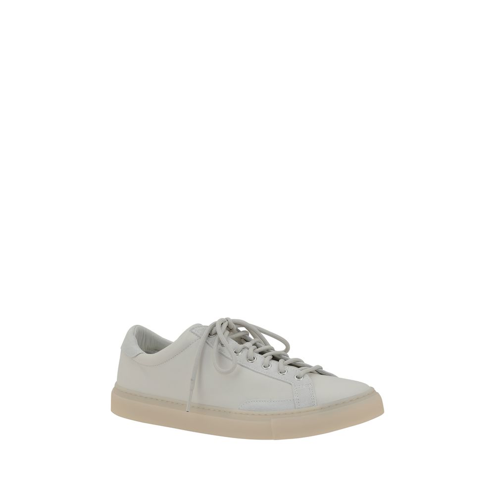 Weiße Kalbshaut Bos Taurus Sneakers mit niedrigem Schaft