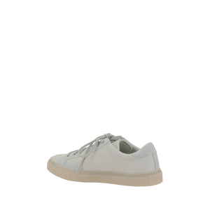 Weiße Kalbshaut Bos Taurus Sneakers mit niedrigem Schaft