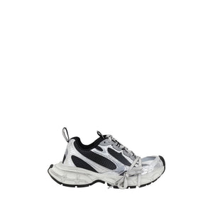 Bunte Stoff-Sneaker mit dicker Sohle