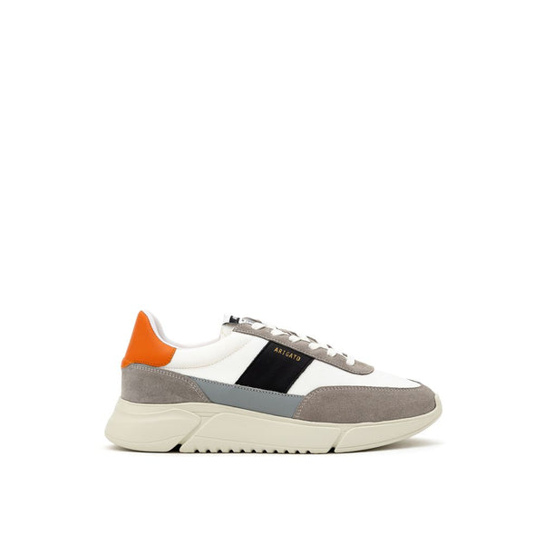 Bicolor-Stoff- und Leder-Sneaker