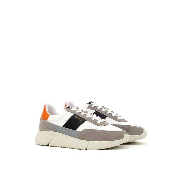 Bicolor-Stoff- und Leder-Sneaker