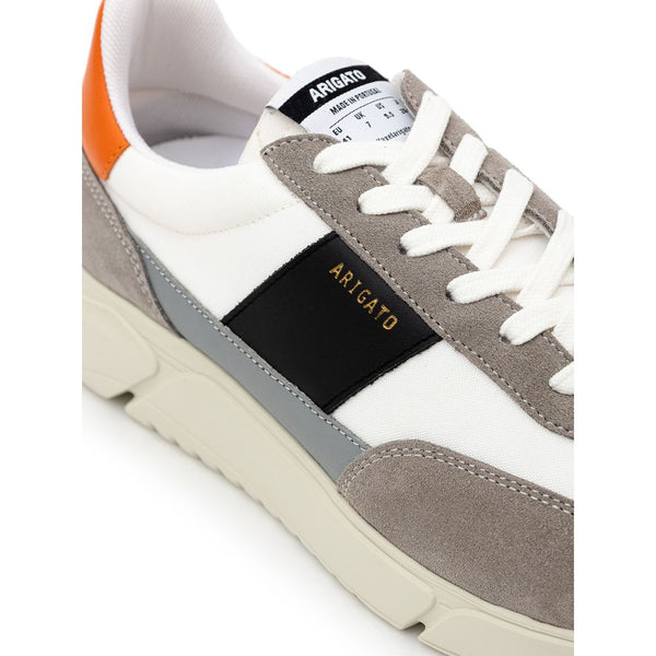 Bicolor-Stoff- und Leder-Sneaker