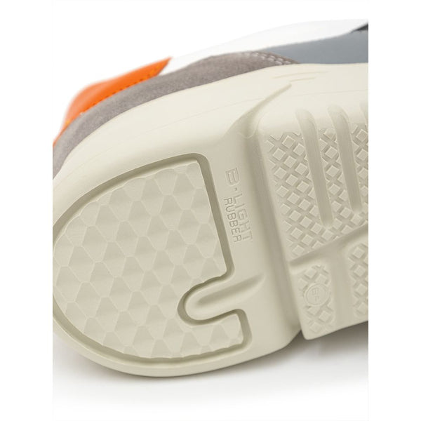 Bicolor-Stoff- und Leder-Sneaker