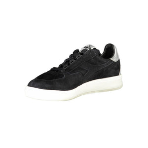 Schwarzes Leder Damen Sneaker