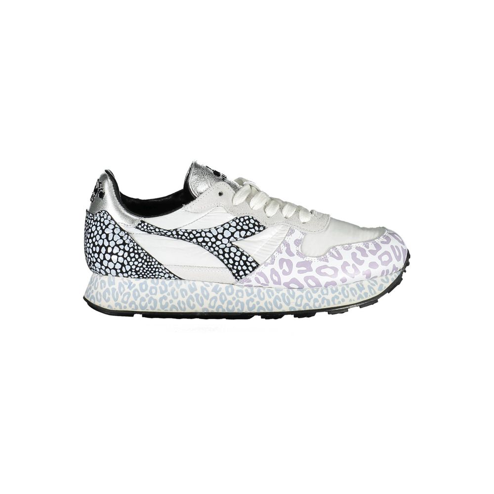 Weißer Stoff Damen Sneaker