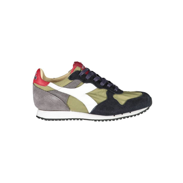 Grünes Leder Damen Sneaker