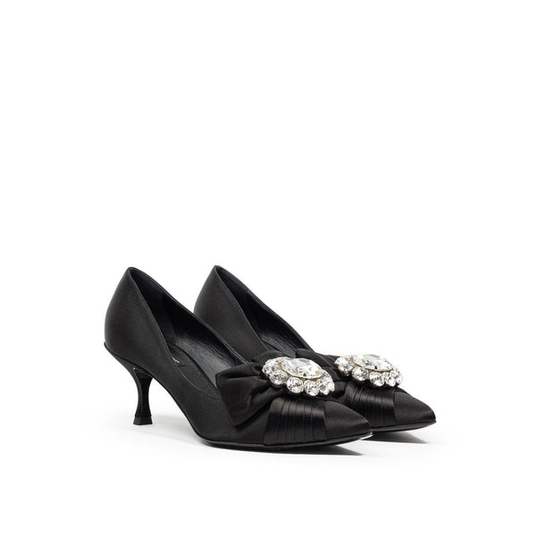 Schwarze Pumps aus Viskose