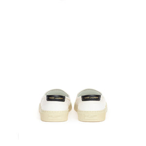 Weiße Low-Top Sneaker aus Baumwolle