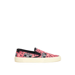 Rosa Baumwoll-Plateau-Sneaker