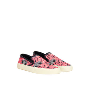 Rosa Baumwoll-Plateau-Sneaker