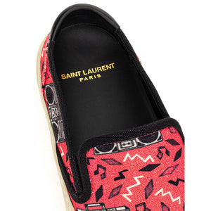 Rosa Baumwoll-Plateau-Sneaker