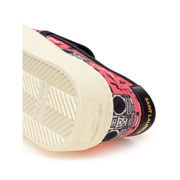 Rosa Baumwoll-Plateau-Sneaker