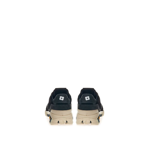 Schwarze Wildleder-Sneaker aus Leder
