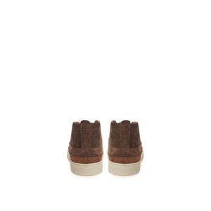 Elegante Wildleder-Sneakers in sattem Braun