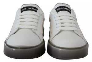 Weiß Leder Portofino Turnschuhe Schuhe