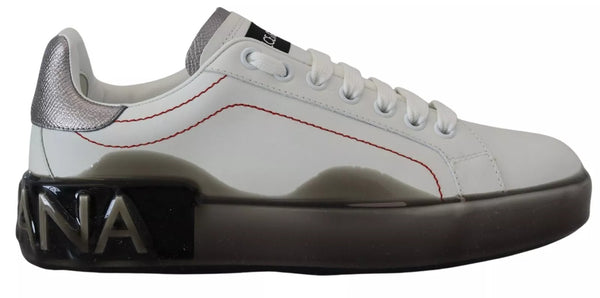 Weiß Leder Portofino Turnschuhe Schuhe