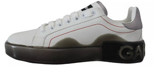 Weiß Leder Portofino Turnschuhe Schuhe