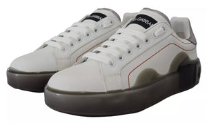 Weiß Leder Portofino Turnschuhe Schuhe