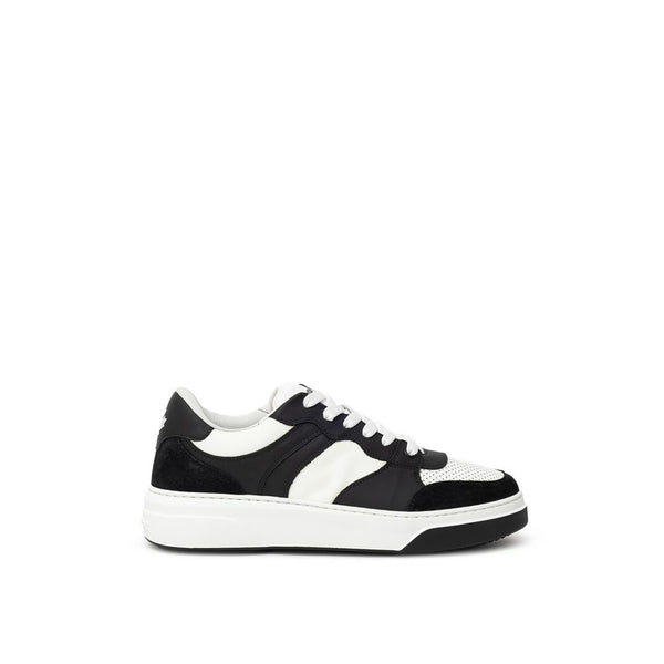 Schwarze und Weiße Leder-Sneaker