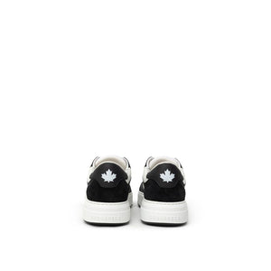 Schwarze und Weiße Leder-Sneaker