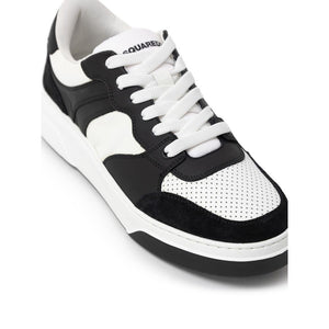 Schwarze und Weiße Leder-Sneaker