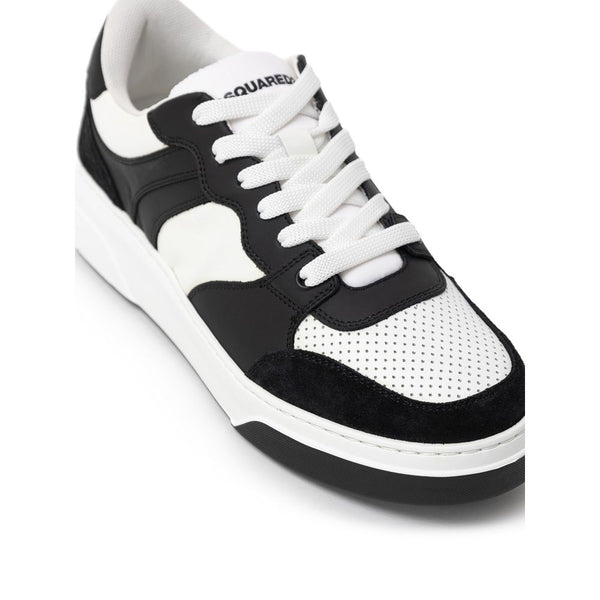 Schwarze und Weiße Leder-Sneaker