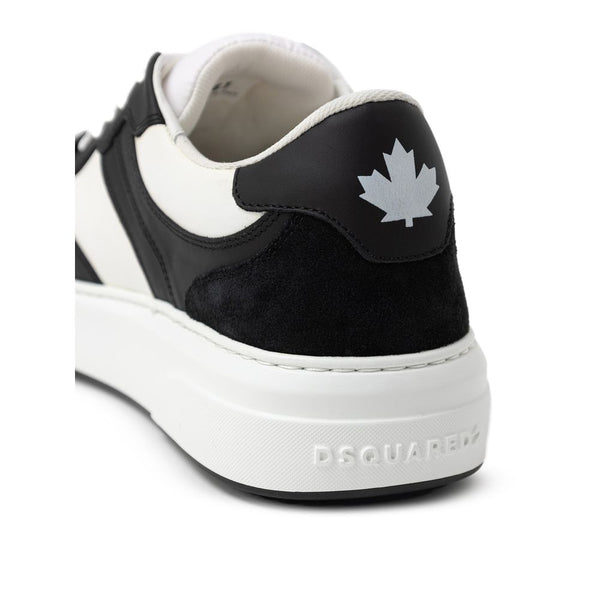 Schwarze und Weiße Leder-Sneaker