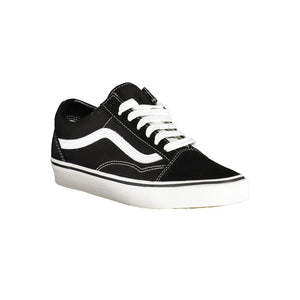 Schwarzes Leder Damen Sneaker