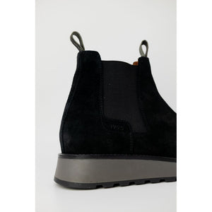 Schwarzer Wildlederstiefel