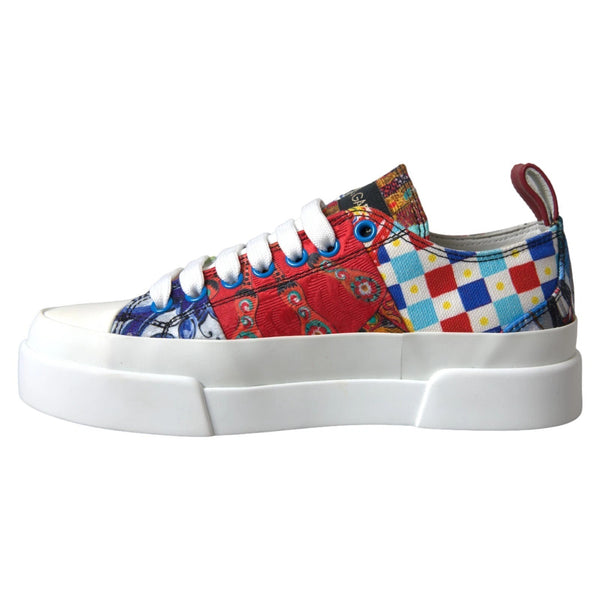 Multicolor Patchwork Low Top Sneakers Schuhe