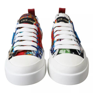 Multicolor Patchwork Low Top Sneakers Schuhe
