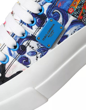 Multicolor Patchwork Low Top Sneakers Schuhe